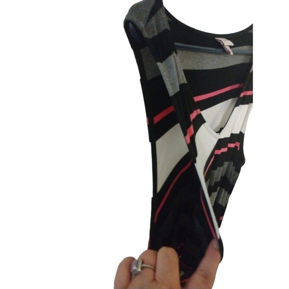 Merona Horizontal Stripped Tank Midi Length Comfy Plus Size Dress XXL - Picture 5 of 10